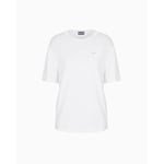 EA7 Kadın Bisiklet Yaka T-Shirt, Beyaz, M Beden