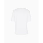 EA7 Kadın Bisiklet Yaka T-Shirt, Beyaz, M Beden