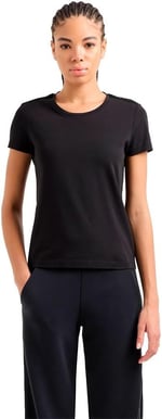 EA7 Kadın Bisiklet Yaka T-Shirt, Siyah, M Beden