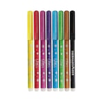 Eberhard Faber 551008-8 parlak renkte, kalem kalınlığı 3 mm, karton kutuda yıkanabilir, süsleme, çizme, el işi ve yazı yazmak için