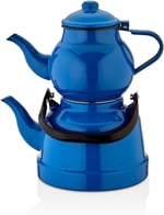 Ebru Emaye Mavi Çinko Çaydanlık Takımı (Jumbo Boy 1. 5Lt/4.2Lt)