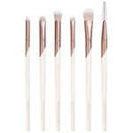 EcoTools Luxe Zarif Göz Makyajı Fırça Seti, Göz Farı, Eyeliner ve Kaş Makyajı İçin, Profesyonel Göz Fırçası Seti, Çevre Dostu Makyaj Araçları, Sentetik Kıllar, Zulüm Ücretsiz ve Vegan, 6 Parça Set