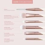 EcoTools Luxe Zarif Göz Makyajı Fırça Seti, Göz Farı, Eyeliner ve Kaş Makyajı İçin, Profesyonel Göz Fırçası Seti, Çevre Dostu Makyaj Araçları, Sentetik Kıllar, Zulüm Ücretsiz ve Vegan, 6 Parça Set