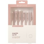 EcoTools Luxe Zarif Göz Makyajı Fırça Seti, Göz Farı, Eyeliner ve Kaş Makyajı İçin, Profesyonel Göz Fırçası Seti, Çevre Dostu Makyaj Araçları, Sentetik Kıllar, Zulüm Ücretsiz ve Vegan, 6 Parça Set