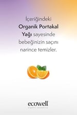 ECOWELL Bebek Saç & Vücut Şampuanı Set, Organik & Vegan Sertifikalı, Parabensiz Doğal Konak Önleyici 2x300ml