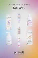 ECOWELL Bebek Saç & Vücut Şampuanı Set, Organik & Vegan Sertifikalı, Parabensiz Doğal Konak Önleyici 2x300ml