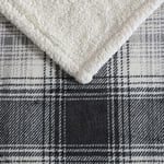 Eddie Bauer - Örtü, ters çevrilebilir Sherpa polar nevresim takımı, tüm mevsimler için ev dekorasyonu (Vail Plaid, örtü)