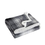 Eddie Bauer - Örtü, ters çevrilebilir Sherpa polar nevresim takımı, tüm mevsimler için ev dekorasyonu (Vail Plaid, örtü)