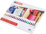 Edding 1200 ince uçlu keçeli kalem - 20 parlak renkli set - yuvarlak uçlu 1 mm