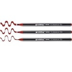 edding 1255 kaligrafi kalemi - kızıl göl - 3 kalem - kaligrafi ucu 2 - 5 mm
