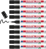 edding 3000 permanent markör siyahı - 10 kalem - 1,5-3 mm yuvarlak uç