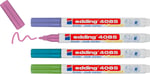 edding 4085 tebeşir kalemi - yeşil, mavi, mor, pembe (metalik) - 4 tebeşir kalemi - 1-2 mm yuvarlak uçlu - Seçenekler: 2'li paket, 4'lü set, tek kalem