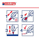 edding 4095 tebeşir kalemi - beyaz - 1 tebeşir kalemi - yuvarlak uçlu 2-3 mm