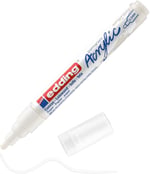Edding 5100 akrilik markör orta - beyaz - 1 su geçirmez akrilik markör - yuvarlak uçlu 2-3 mm