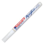 edding 5300 akrilik markör ince - beyaz - 1 su geçirmez akrilik markör - ince yuvarlak uçlu 1-2 mm