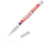 edding 751 boya kalemi - beyaz - 1 kalem - 1-2 mm yuvarlak uç