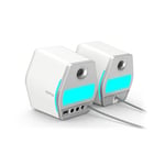 EDIFIER G2000 Bluetooth oyun hoparlörü, 3 ses modu ve RGB aydınlatma, mükemmel oyun atmosferi için 12 farklı ışık efekti. Bağlantılar: Bluetooth, USB (ses kartı) veya 3,5 mm jak.