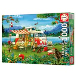 Educa 1000 Parça Harika Kamp Tatili Puzzle - 19922 - Camping Holiday