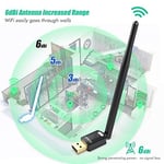 EDUP PC için USB WiFi adaptörü, masaüstü dongle High Gain 6dBi anten desteği, masaüstü dizüstü bilgisayar desteği, Windows 10/8/7/XP/Vista, MAC 10.6-10.11 ile uyumlu
