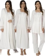 Effort Hamile Çarşı 2405 Ekru Lohusa Hamile Gecelik Sabahlık Pijama Set