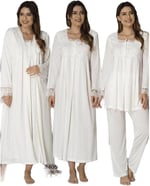 Effort Hamile Çarşı 2405 Ekru Lohusa Hamile Gecelik Sabahlık Pijama Set