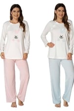Effort Kadın Pembe Emzirme Özellikli Hamile Lohusa Pijama Takımı Effort