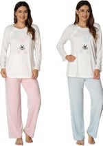Effort Kadın Pembe Emzirme Özellikli Hamile Lohusa Pijama Takımı Effort