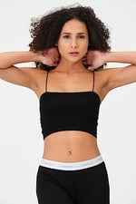 efstyle ip askılı penye crop atlet