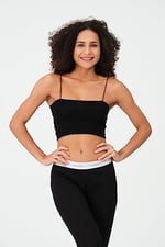 efstyle ip askılı penye crop atlet