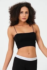 efstyle ip askılı penye crop atlet