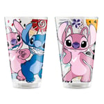 Egan Italy Stitch & Angel 2'li Cam Bardak Seti