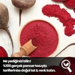 EGEYE DÖNÜŞ Pancar Tozu - 100 Gr. (Öğütülmüş Kırmızı Pancar Kökü - Glütensiz Sporcu Besini)