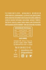 EGEYE DÖNÜŞ Şekersiz Ananas Meyve Kurusu Cipsi - 50 Gr. (Yüksek Aroma - Kokteyl Meyvesi - Katkı Koruyucu İçermez)