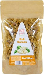 EGEYE DÖNÜŞ Şekersiz Dut Meyvesi Kurusu - 200 Gr. (Doğal Kurutulmuş - Kuruyemiş - Katkı Koruyucu İçermez)