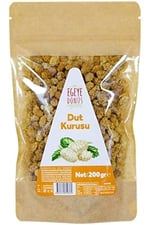 EGEYE DÖNÜŞ Şekersiz Dut Meyvesi Kurusu - 200 Gr. (Doğal Kurutulmuş - Kuruyemiş - Katkı Koruyucu İçermez)