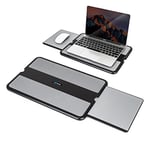 EHO Dizüstü Bilgisayar Tur Pedi - Dizüstü Bilgisayar Standı Pedi w Geri Çekilebilir Mouse Pad Tepsisi, Kaymaz Isı Kalkanı Tablet Dizüstü Bilgisayar Sehpası w/Yatak, Kanepe Kanepe veya Seyahat için