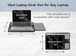 EHO Dizüstü Bilgisayar Tur Pedi - Dizüstü Bilgisayar Standı Pedi w Geri Çekilebilir Mouse Pad Tepsisi, Kaymaz Isı Kalkanı Tablet Dizüstü Bilgisayar Sehpası w/Yatak, Kanepe Kanepe veya Seyahat için