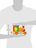 Eichhorn 195029 100002236 ışık ve ses fonksiyonlu renkli tren, 28 eğitici blok, 31 parça, uzunluk 59 cm, piller dahil, huş ağacı