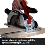 Einhell Akülü Daire Testere TE-CS 18/165-1 Li-Solo Power X-Change (18 V, Li-Ion, Ø165 x Ø20 mm Testere Bıçağı, Aletsiz Kesim Derinliği ve Açı Ayarı, Akü ve Şarj Cihazı Dahil Değildir) - 4331207