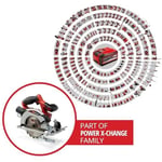 Einhell Akülü Daire Testere TE-CS 18/165-1 Li-Solo Power X-Change (18 V, Li-Ion, Ø165 x Ø20 mm Testere Bıçağı, Aletsiz Kesim Derinliği ve Açı Ayarı, Akü ve Şarj Cihazı Dahil Değildir) - 4331207