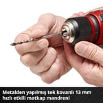 Einhell Akülü Darbeli Vidalama TE-CD 18/48 Li-i-Solo Power X-Change (Li-Ion, 18 V, 2 Vitesli Şanzıman, Darbeli Vidalama Fonksiyonu, Devir Kontrolü, LED, akü ve şarj cihazı dahil değildir) - 4513926