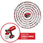 Einhell Akülü Sprey Boya Sistemi TC-SY 18/60 Li-Solo Power X-Change (Li-İyon, 18 V, 650 ml/dk püskürtme kapasitesi, 800 ml boya haznesi, 2,0 mm ve 2,5 mm nozul dahil) - 4260025