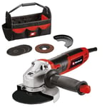 Einhell Avuç Taşlama TC-AG 125/850 Kit (850 W, 12000 rpm, maks kesme derinliği 28 mm, maks disk çapı 125 mm, 3 adet kesme diski, 1 adet lamelli zımpara levhası ve 1 adet Einhell çanta dahil) - 4430977