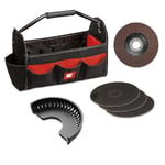 Einhell Avuç Taşlama TC-AG 125/850 Kit (850 W, 12000 rpm, maks kesme derinliği 28 mm, maks disk çapı 125 mm, 3 adet kesme diski, 1 adet lamelli zımpara levhası ve 1 adet Einhell çanta dahil) - 4430977