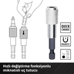 Einhell Orijinal M-CASE 42 Parça Uç Seti (25 mm uçlar, 50 mm uçlar, manyetik tutucu, lokma uç, hızlı değiştirilebilir uç tutucu, saklama kutusu dahil) - 49118953