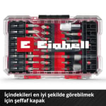 Einhell Orijinal M-CASE 42 Parça Uç Seti (25 mm uçlar, 50 mm uçlar, manyetik tutucu, lokma uç, hızlı değiştirilebilir uç tutucu, saklama kutusu dahil) - 49118953
