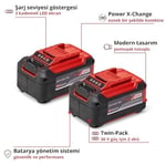Einhell PXC Twinpack 5.2 Ah Power X-Change Akü (Li-Ion, 18 V, 2 x 5.2 Ah, Tüm Power X-Change cihazları ile uyumlu, Aktif Akü Yönetim Sistemi, Özel Şarj Döngüleri) - 4511526
