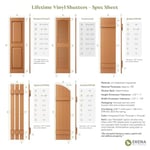 Ekena Millwork LVSL0012RD 7,62 cm Ömür Boyu Vinil Panjur, Bordo Kırmızı (12/Çanta), Sayım