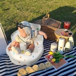 EKEPE Şişirilebilir bebek sandalyesi bebekler için yerleşik pompa ile 3 ay ve yukarı, oturmak için bebek yer koltukları, bebekler için bebek koltukları havaya uçurmak - dinozor