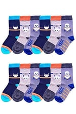 Ekinoks 12li Paket Erkek Çocuk Soket Çorap Asorti Uzun Pamuklu Çorap Karışık 1-2 yaş